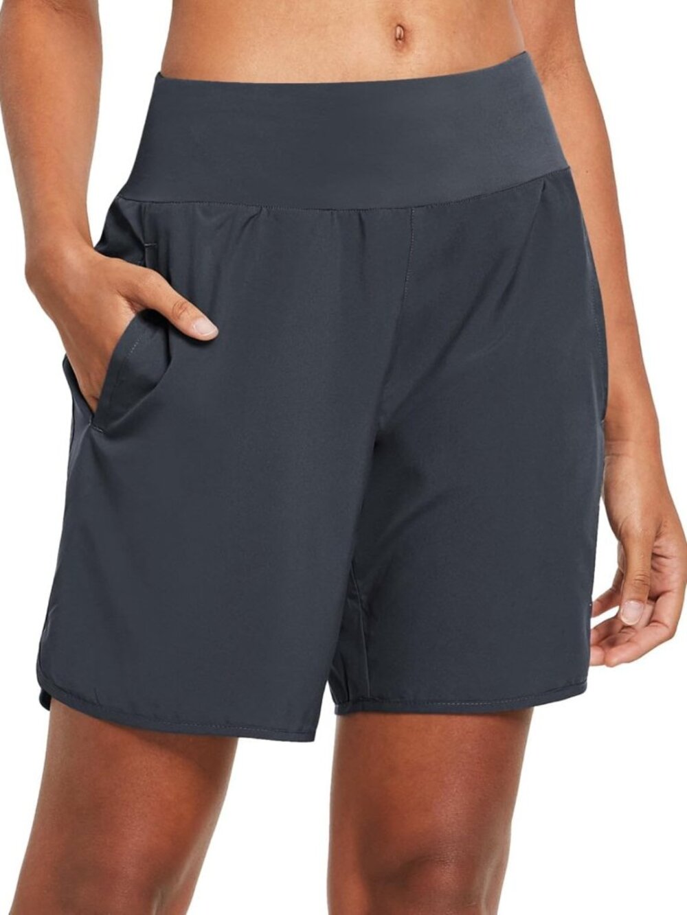 7" Women's Running Athletic Shorts with Liner & Zipper Pocket for Workouts